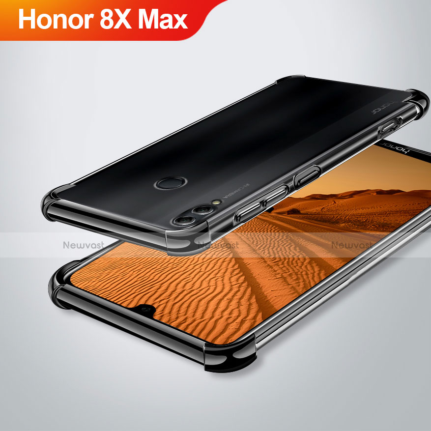 Ultra-thin Transparent TPU Soft Case Cover H02 for Huawei Honor 8X Max Black