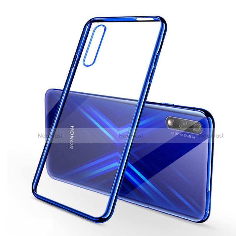 Ultra-thin Transparent TPU Soft Case Cover H02 for Huawei Honor 9X Blue