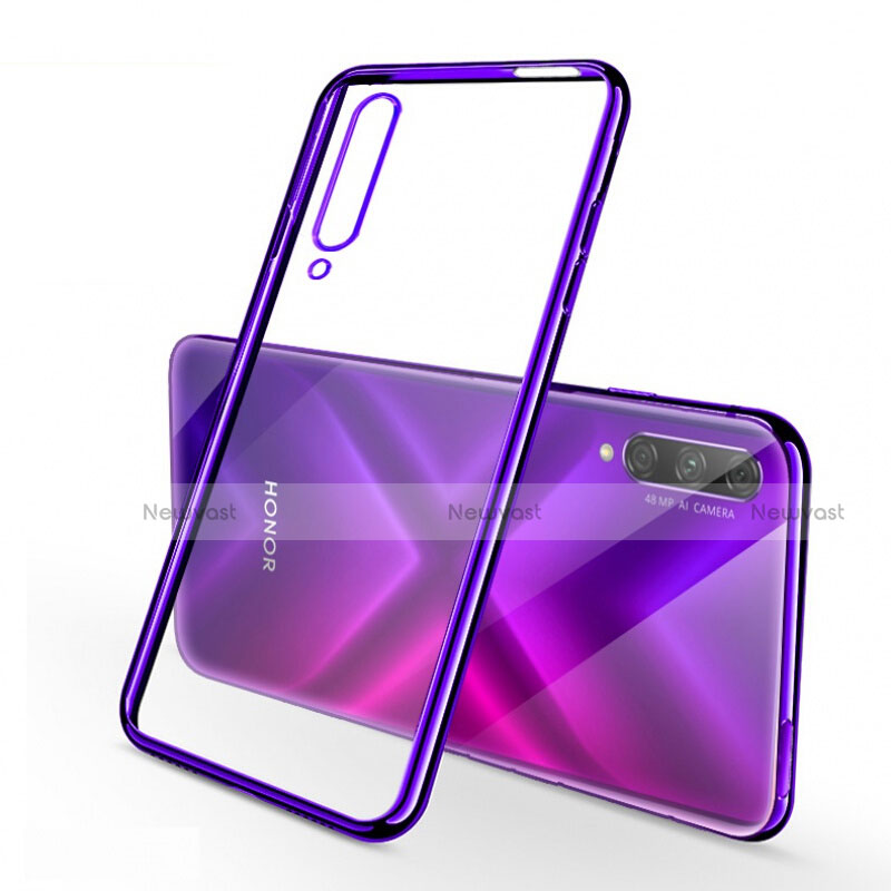 Ultra-thin Transparent TPU Soft Case Cover H02 for Huawei Honor 9X Pro Purple