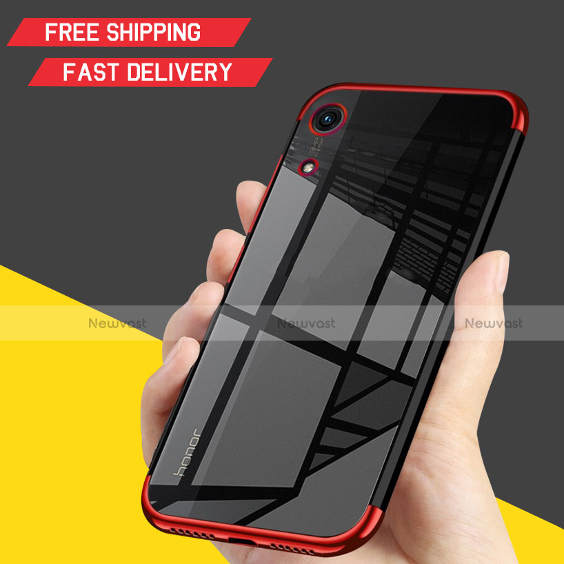 Ultra-thin Transparent TPU Soft Case Cover H02 for Huawei Honor Play 8A Red