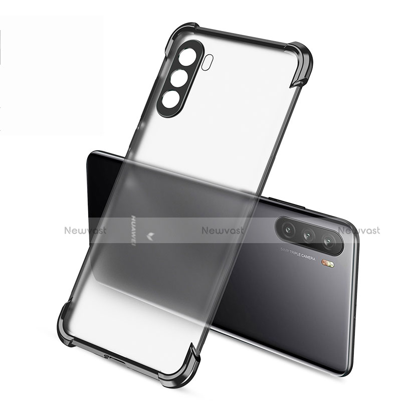 Ultra-thin Transparent TPU Soft Case Cover H02 for Huawei Mate 40 Lite 5G Black
