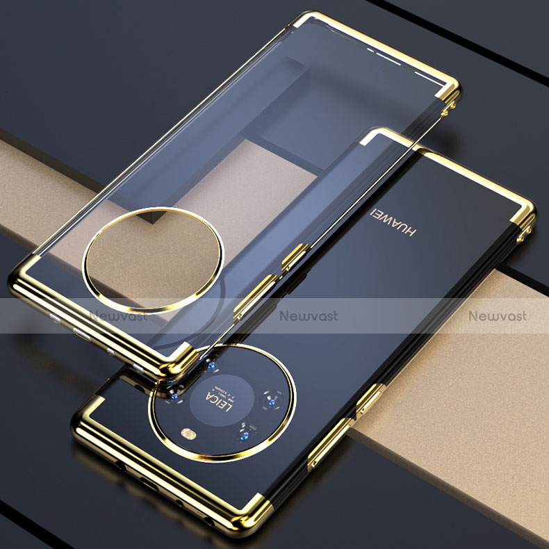Ultra-thin Transparent TPU Soft Case Cover H02 for Huawei Mate 40E 5G Gold