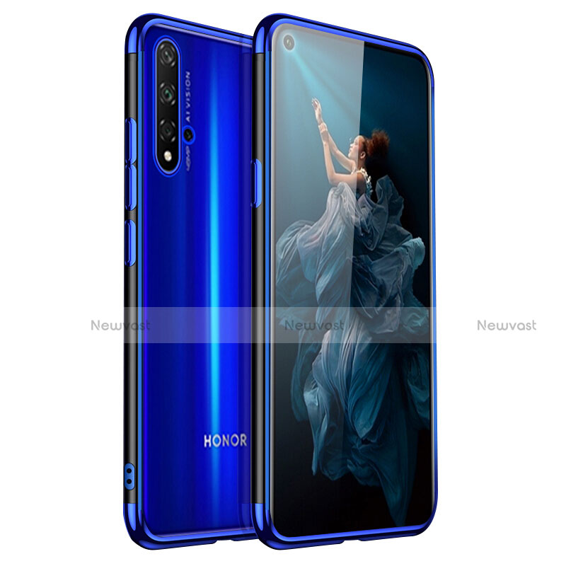 Ultra-thin Transparent TPU Soft Case Cover H02 for Huawei Nova 5T Blue