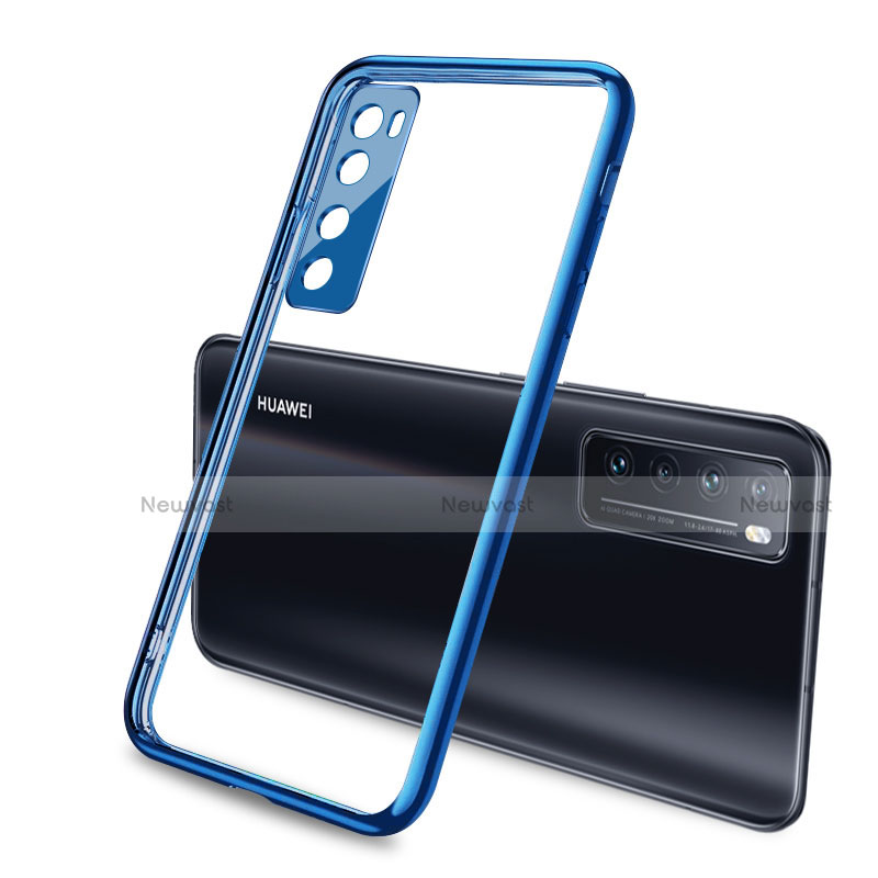Ultra-thin Transparent TPU Soft Case Cover H02 for Huawei Nova 7 5G Blue