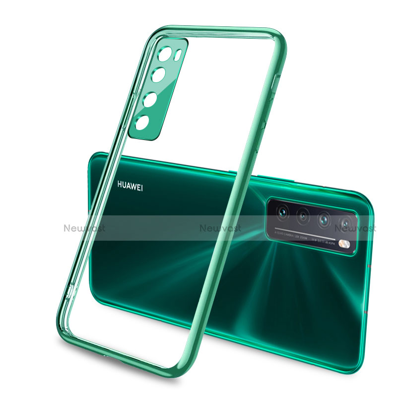 Ultra-thin Transparent TPU Soft Case Cover H02 for Huawei Nova 7 5G Green