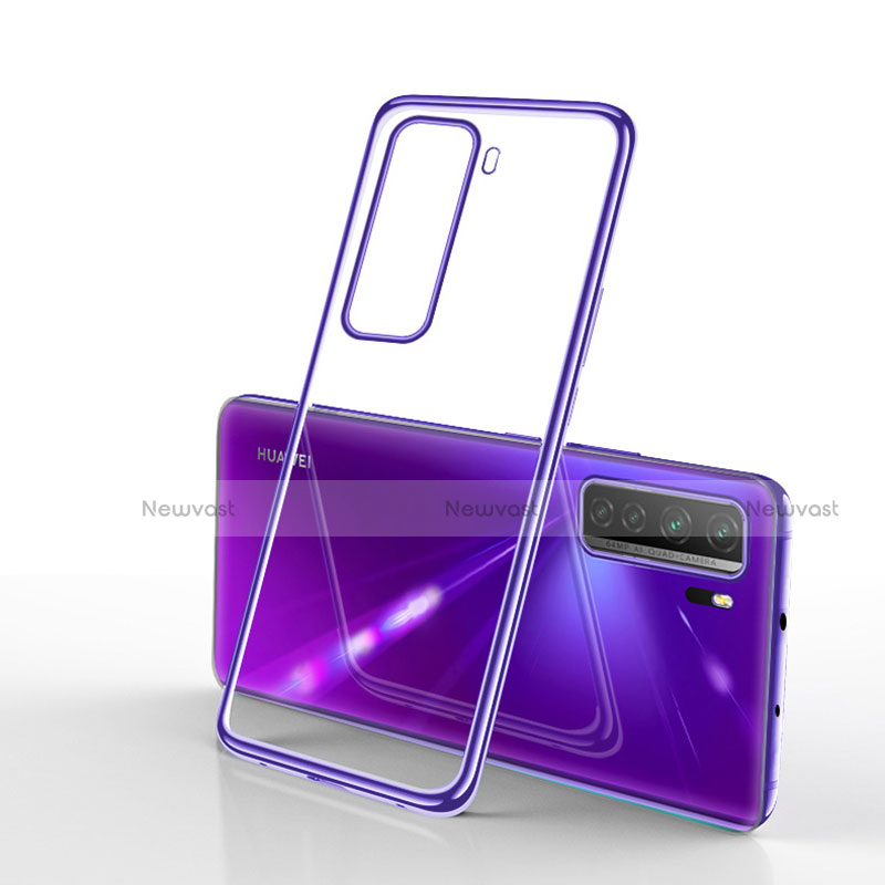 Ultra-thin Transparent TPU Soft Case Cover H02 for Huawei Nova 7 SE 5G Purple