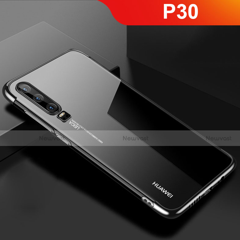 Ultra-thin Transparent TPU Soft Case Cover H02 for Huawei P30 Black