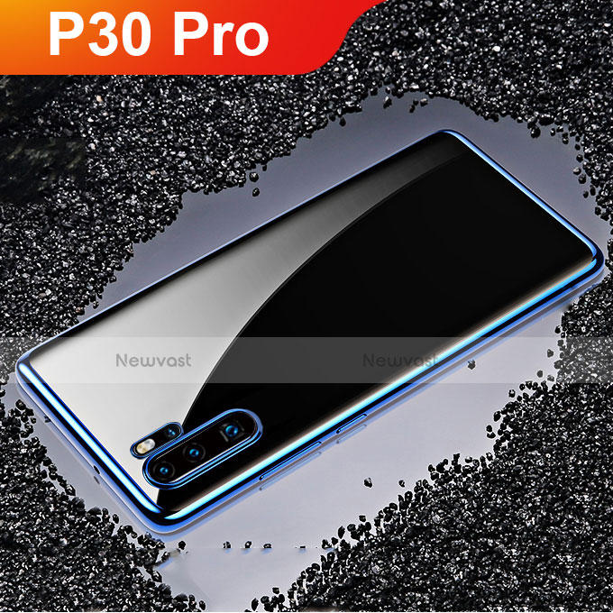 Ultra-thin Transparent TPU Soft Case Cover H02 for Huawei P30 Pro Blue
