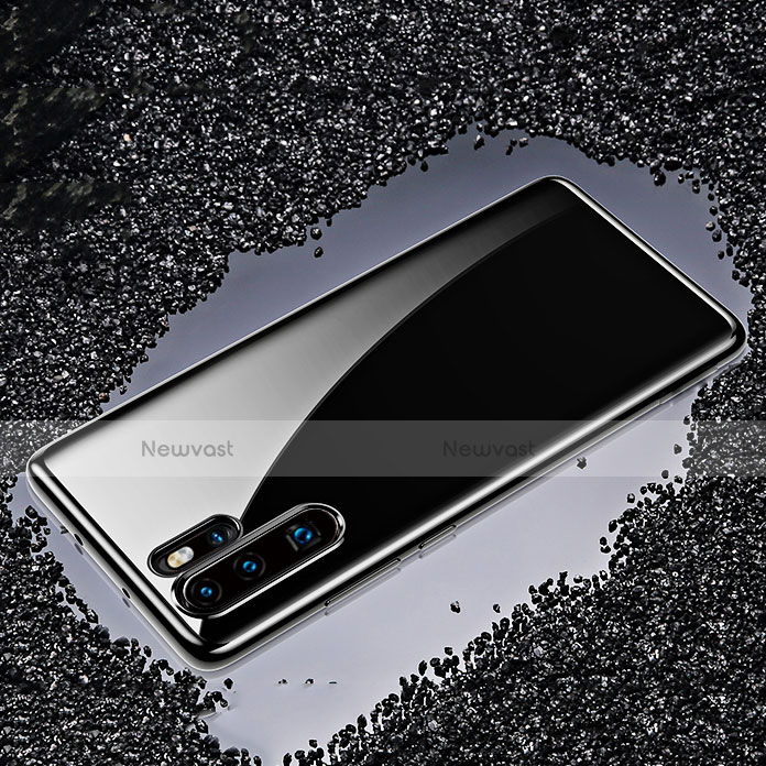 Ultra-thin Transparent TPU Soft Case Cover H02 for Huawei P30 Pro New Edition Black
