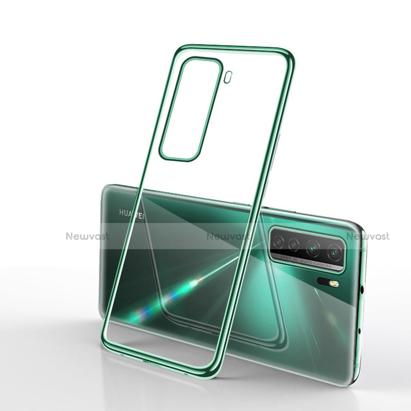 Ultra-thin Transparent TPU Soft Case Cover H02 for Huawei P40 Lite 5G Green