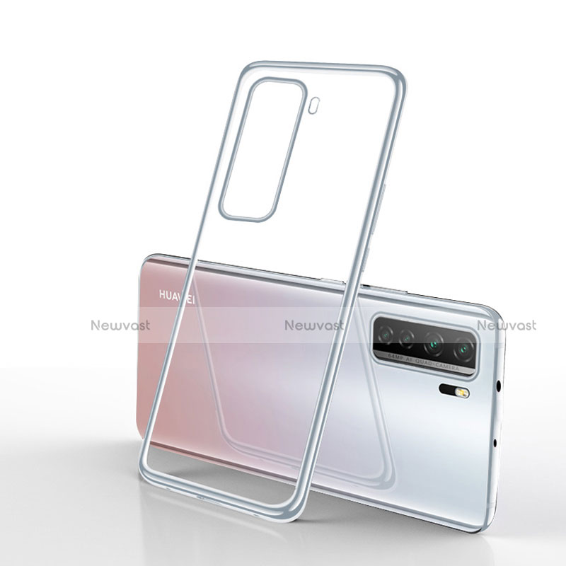 Ultra-thin Transparent TPU Soft Case Cover H02 for Huawei P40 Lite 5G Silver