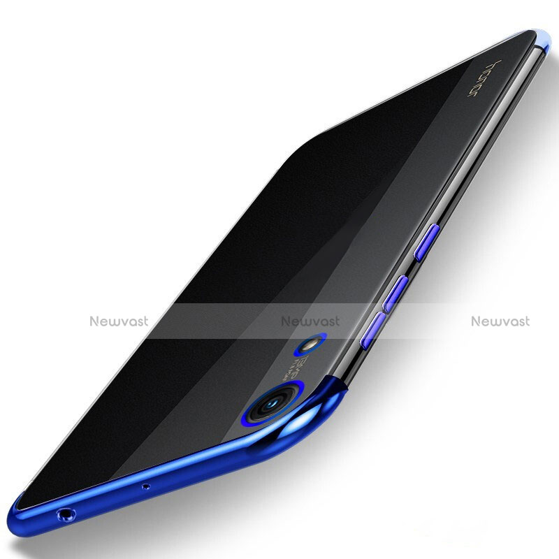 Ultra-thin Transparent TPU Soft Case Cover H02 for Huawei Y6 Pro (2019) Blue