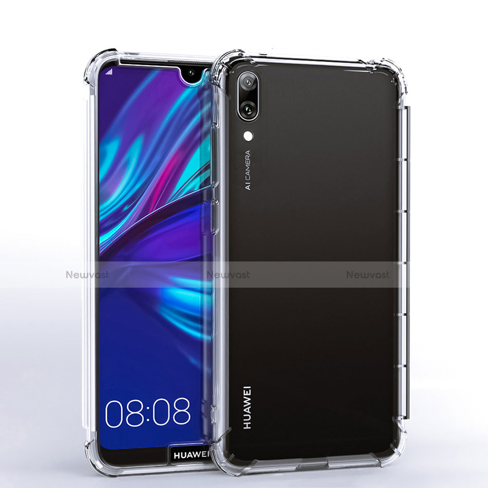 Ultra-thin Transparent TPU Soft Case Cover H02 for Huawei Y7 Pro (2019) Clear