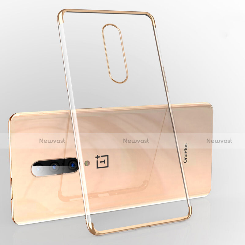 Ultra-thin Transparent TPU Soft Case Cover H02 for OnePlus 7 Pro Gold