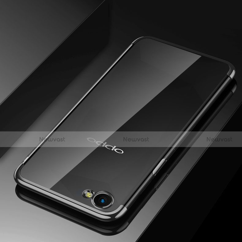 Ultra-thin Transparent TPU Soft Case Cover H02 for Oppo A3 Black