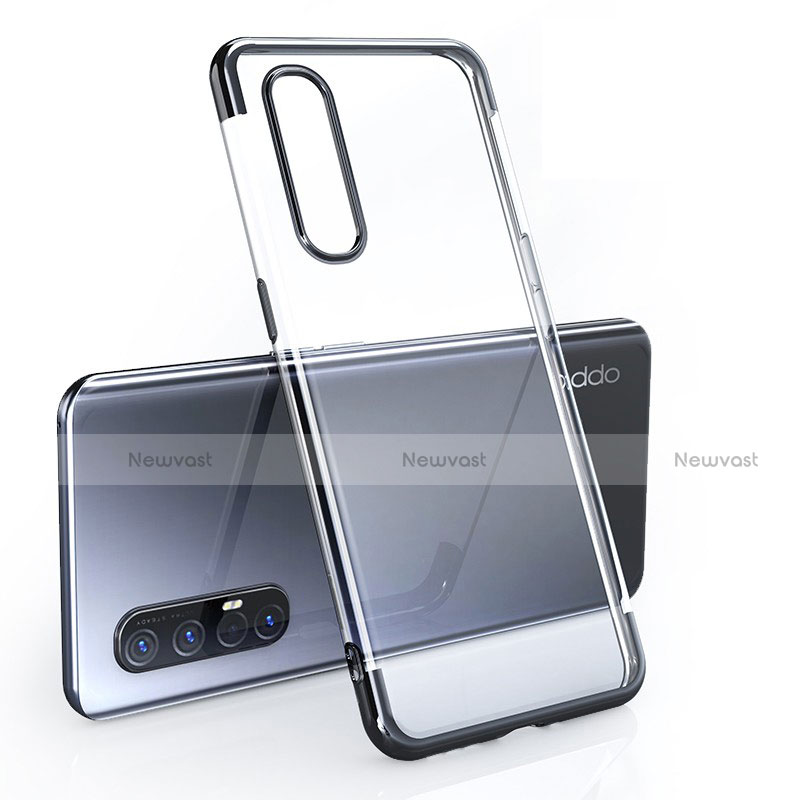 Ultra-thin Transparent TPU Soft Case Cover H02 for Oppo Find X2 Neo Black