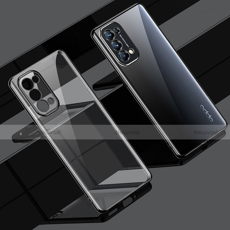 Ultra-thin Transparent TPU Soft Case Cover H02 for Oppo Find X3 Lite 5G Black
