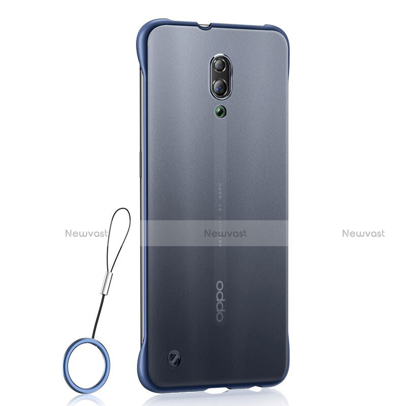 Ultra-thin Transparent TPU Soft Case Cover H02 for Oppo Reno Blue