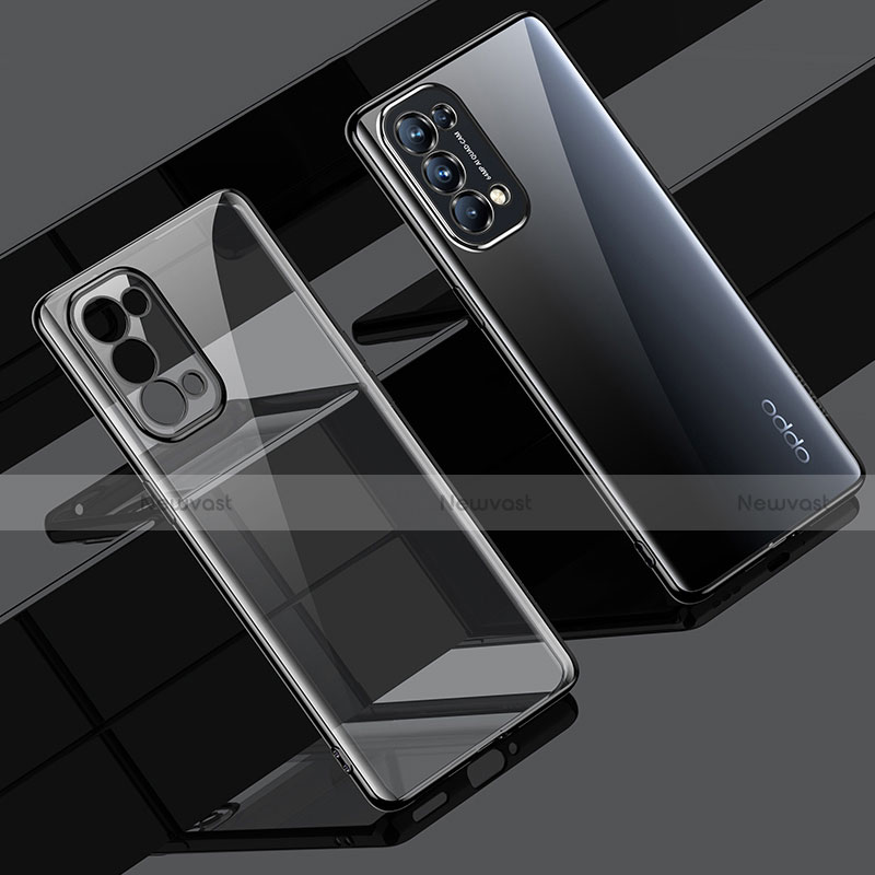 Ultra-thin Transparent TPU Soft Case Cover H02 for Oppo Reno5 Pro 5G Black