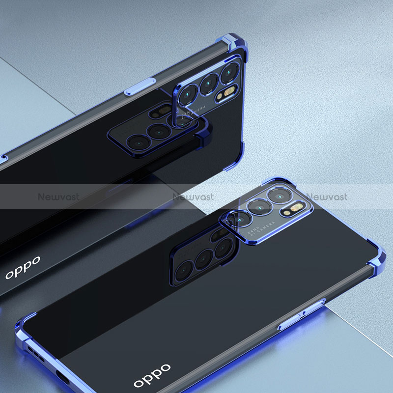 Ultra-thin Transparent TPU Soft Case Cover H02 for Oppo Reno6 5G
