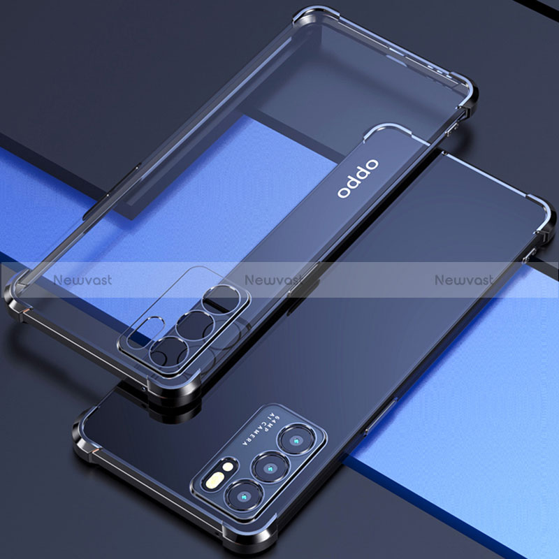 Ultra-thin Transparent TPU Soft Case Cover H02 for Oppo Reno6 Pro 5G India Black