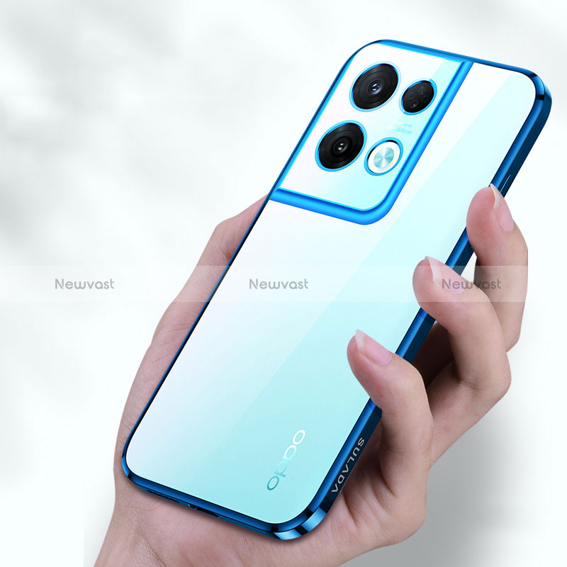 Ultra-thin Transparent TPU Soft Case Cover H02 for Oppo Reno8 5G