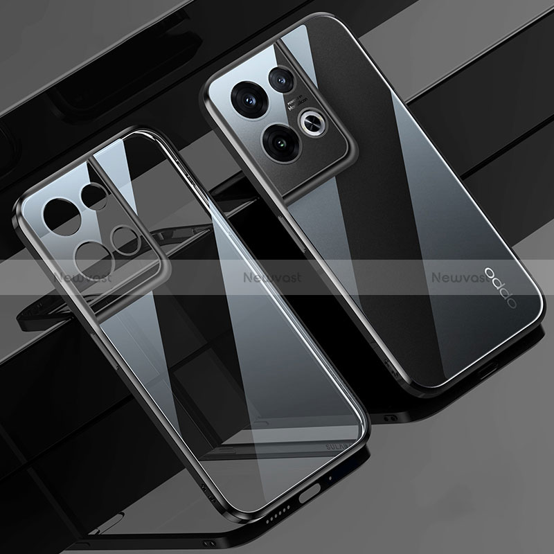 Ultra-thin Transparent TPU Soft Case Cover H02 for Oppo Reno8 5G Black