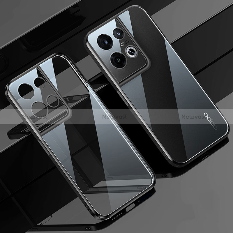 Ultra-thin Transparent TPU Soft Case Cover H02 for Oppo Reno8 Pro+ Plus 5G Black