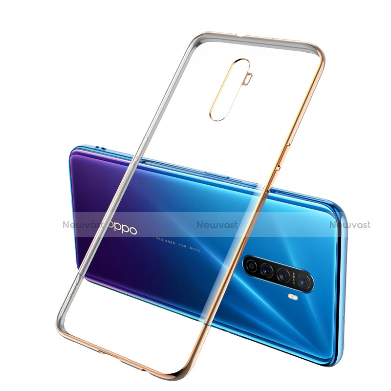 Ultra-thin Transparent TPU Soft Case Cover H02 for Realme X2 Pro Gold