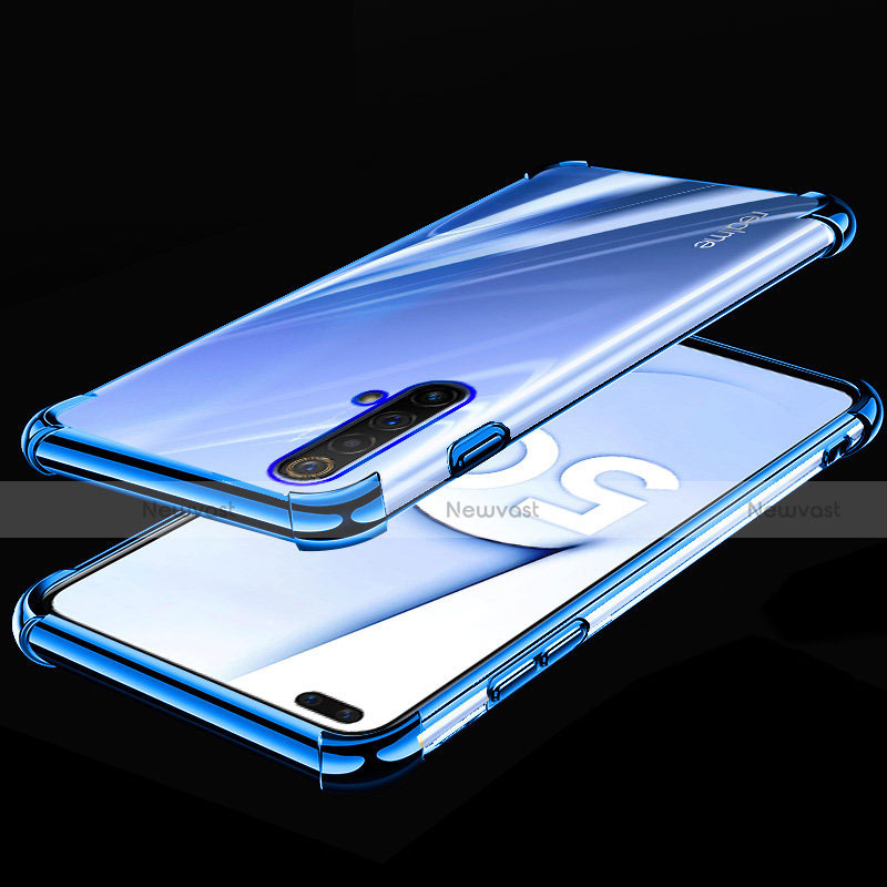Ultra-thin Transparent TPU Soft Case Cover H02 for Realme X3 SuperZoom Blue