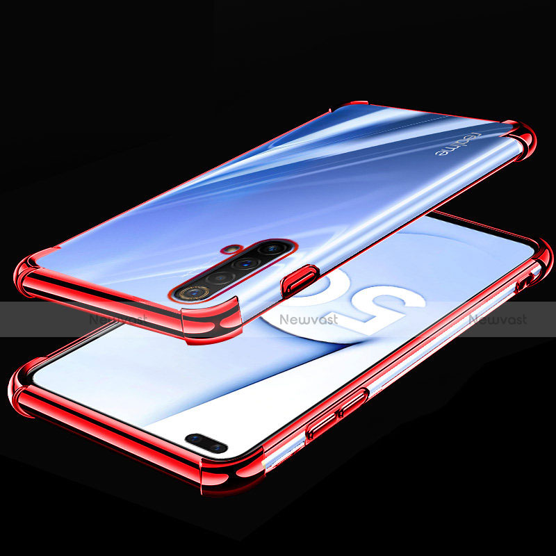 Ultra-thin Transparent TPU Soft Case Cover H02 for Realme X3 SuperZoom Red
