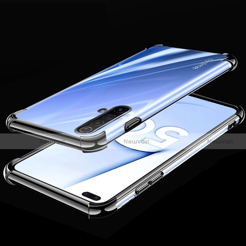 Ultra-thin Transparent TPU Soft Case Cover H02 for Realme X50 5G Black