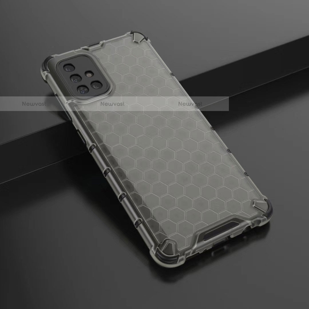 Ultra-thin Transparent TPU Soft Case Cover H02 for Samsung Galaxy A71 4G A715 Black