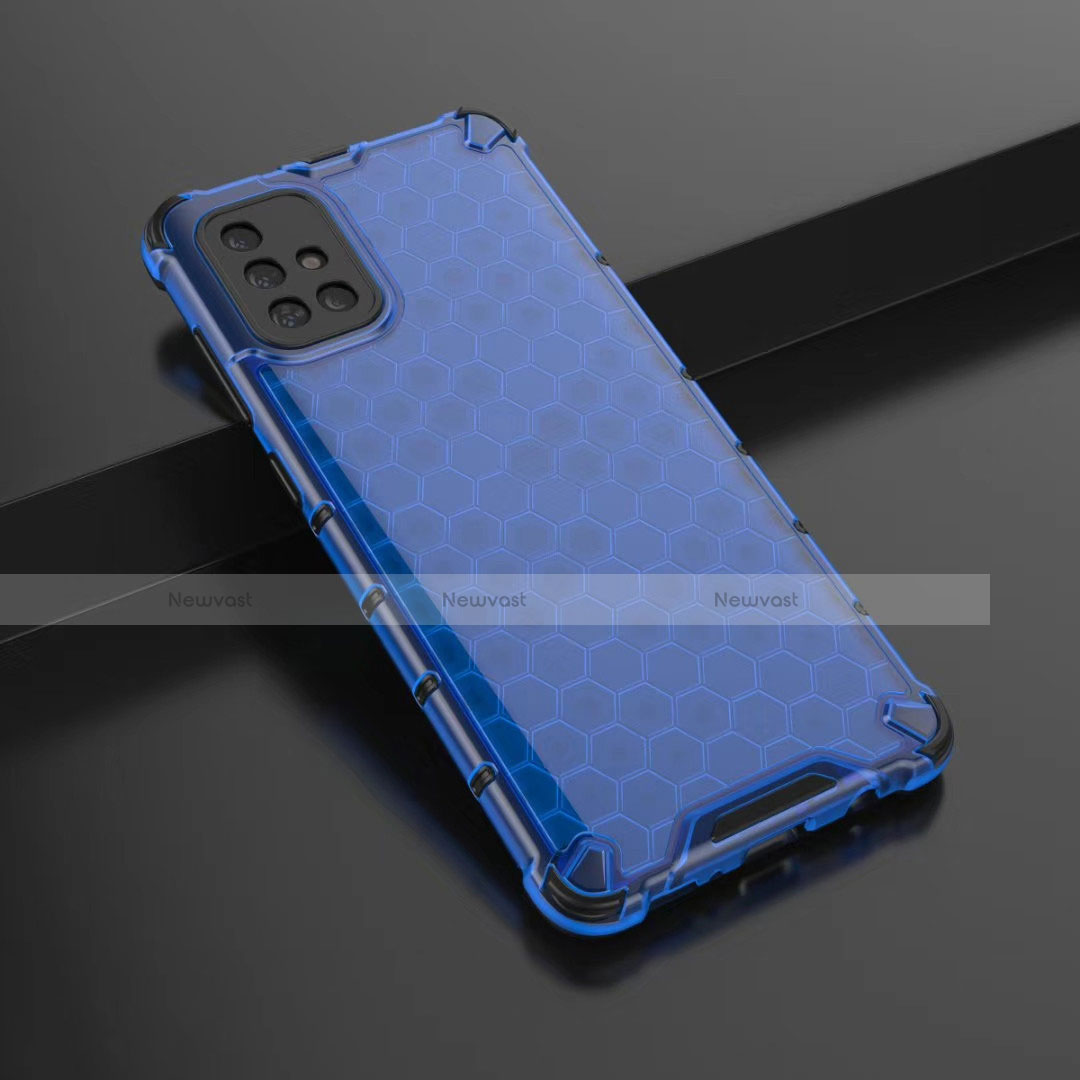 Ultra-thin Transparent TPU Soft Case Cover H02 for Samsung Galaxy A71 5G Blue