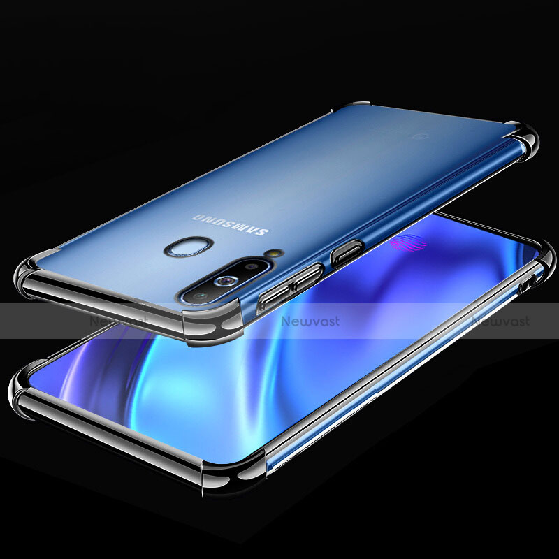 Ultra-thin Transparent TPU Soft Case Cover H02 for Samsung Galaxy A8s SM-G8870 Black