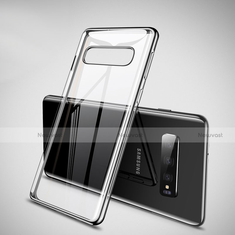Ultra-thin Transparent TPU Soft Case Cover H02 for Samsung Galaxy S10 Plus Black