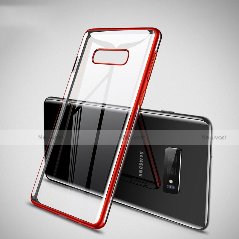 Ultra-thin Transparent TPU Soft Case Cover H02 for Samsung Galaxy S10e Red