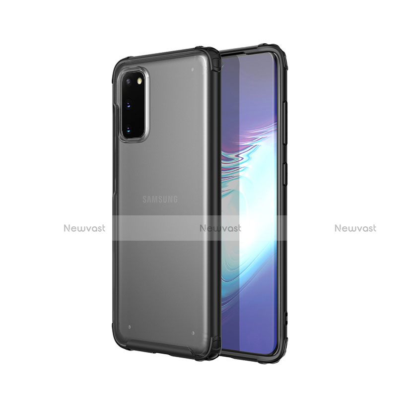 Ultra-thin Transparent TPU Soft Case Cover H02 for Samsung Galaxy S20 Black