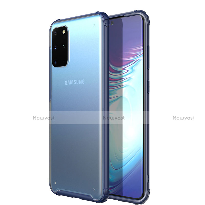 Ultra-thin Transparent TPU Soft Case Cover H02 for Samsung Galaxy S20 Plus 5G Blue