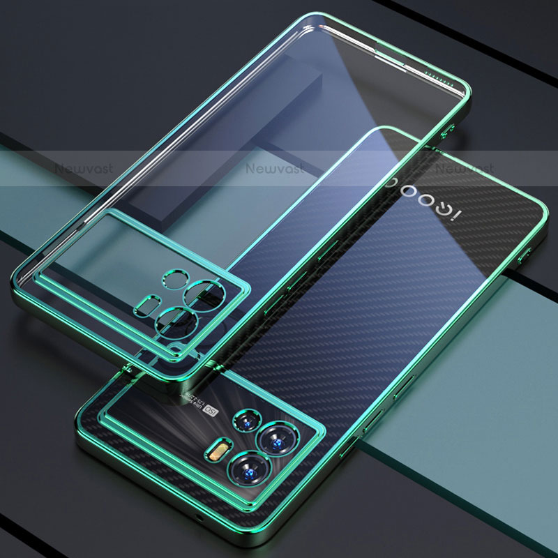 Ultra-thin Transparent TPU Soft Case Cover H02 for Vivo iQOO 9 5G Green