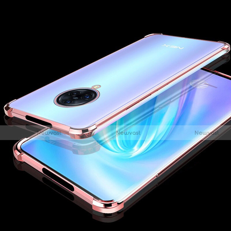 Ultra-thin Transparent TPU Soft Case Cover H02 for Vivo Nex 3 Rose Gold