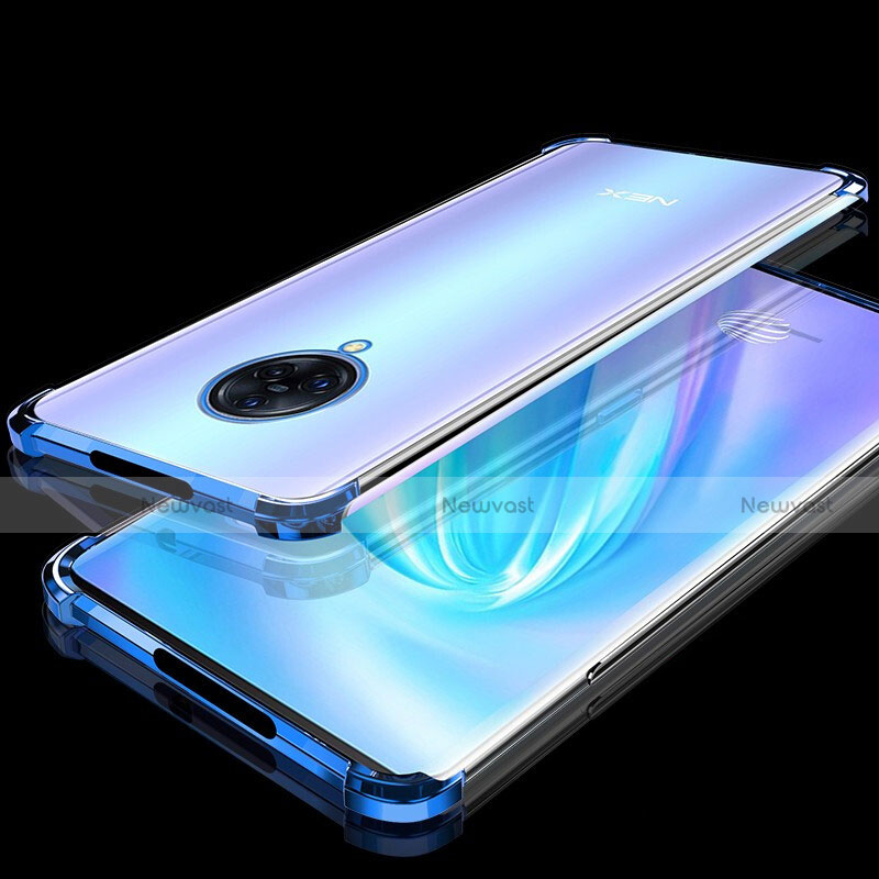 Ultra-thin Transparent TPU Soft Case Cover H02 for Vivo Nex 3S Blue