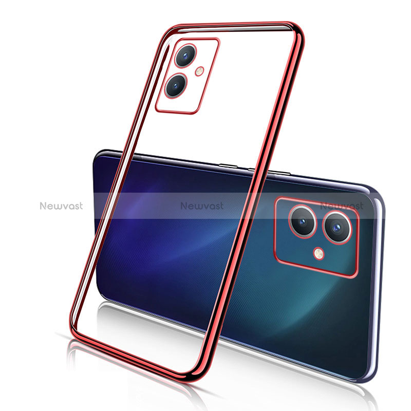 Ultra-thin Transparent TPU Soft Case Cover H02 for Vivo T1 5G India Red