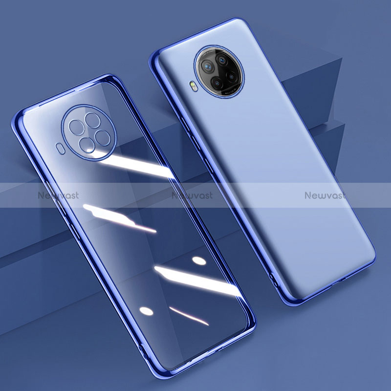 Ultra-thin Transparent TPU Soft Case Cover H02 for Xiaomi Mi 10i 5G Blue