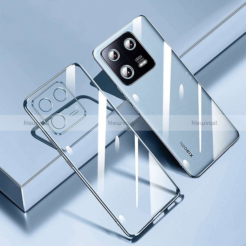 Ultra-thin Transparent TPU Soft Case Cover H02 for Xiaomi Mi 13 5G Blue