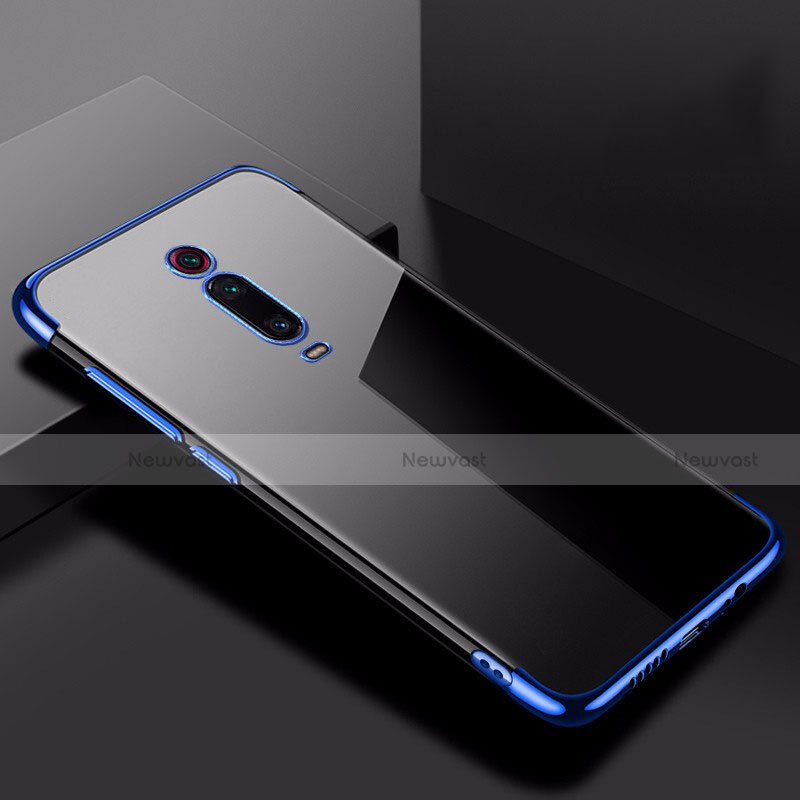 Ultra-thin Transparent TPU Soft Case Cover H02 for Xiaomi Mi 9T Blue