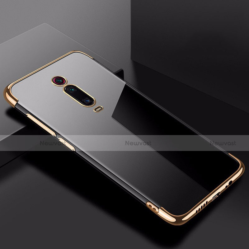 Ultra-thin Transparent TPU Soft Case Cover H02 for Xiaomi Mi 9T Gold