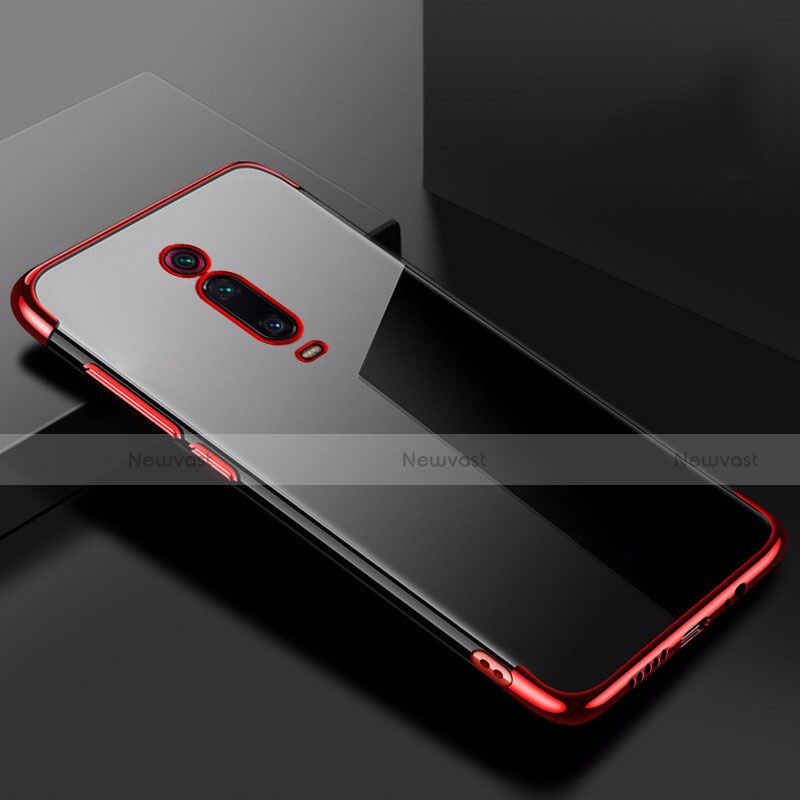 Ultra-thin Transparent TPU Soft Case Cover H02 for Xiaomi Mi 9T Red