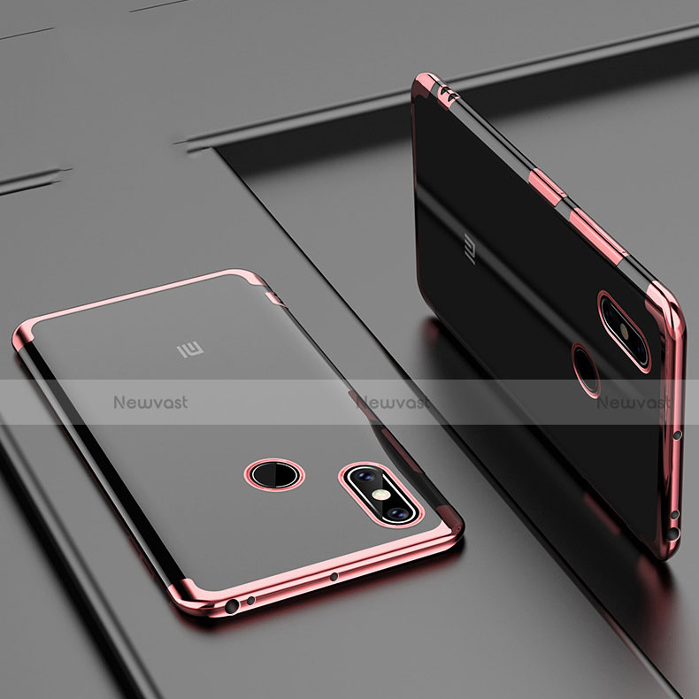 Ultra-thin Transparent TPU Soft Case Cover H02 for Xiaomi Mi Max 3 Rose Gold