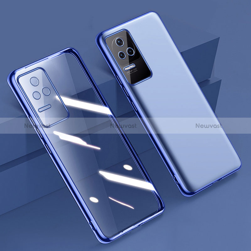 Ultra-thin Transparent TPU Soft Case Cover H02 for Xiaomi Poco F4 5G Blue